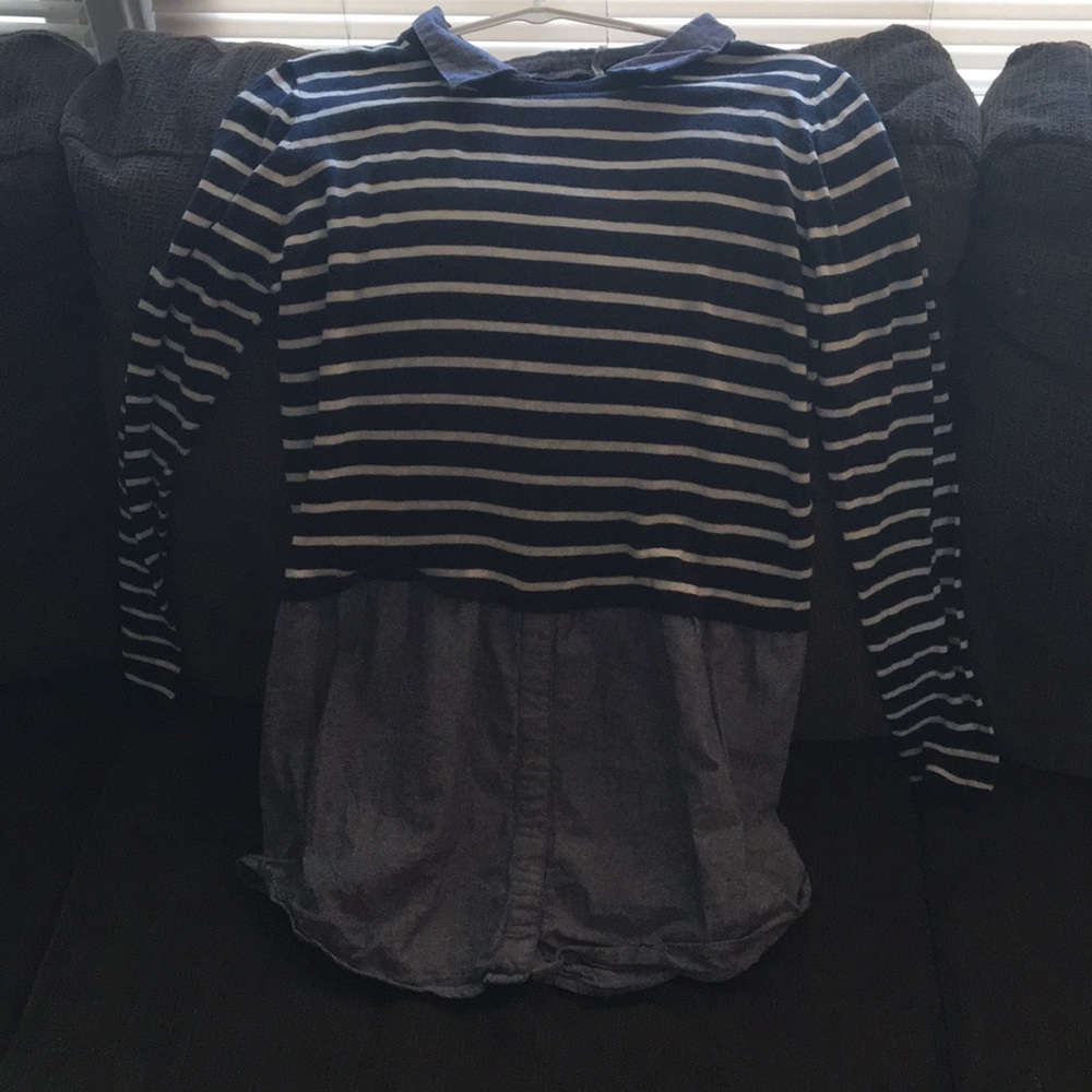 Navy Stripped Blouse